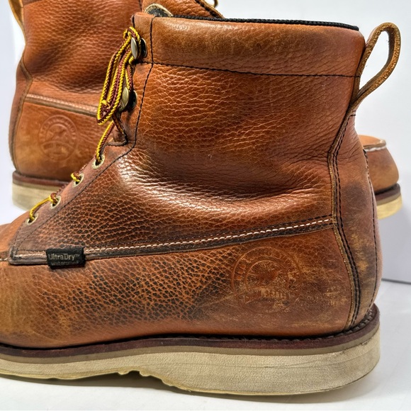 Red Wing Irish Setter 838 Mens 11D Brown Leather Moc Toe Work Boots UltraDry - Picture 6 of 16